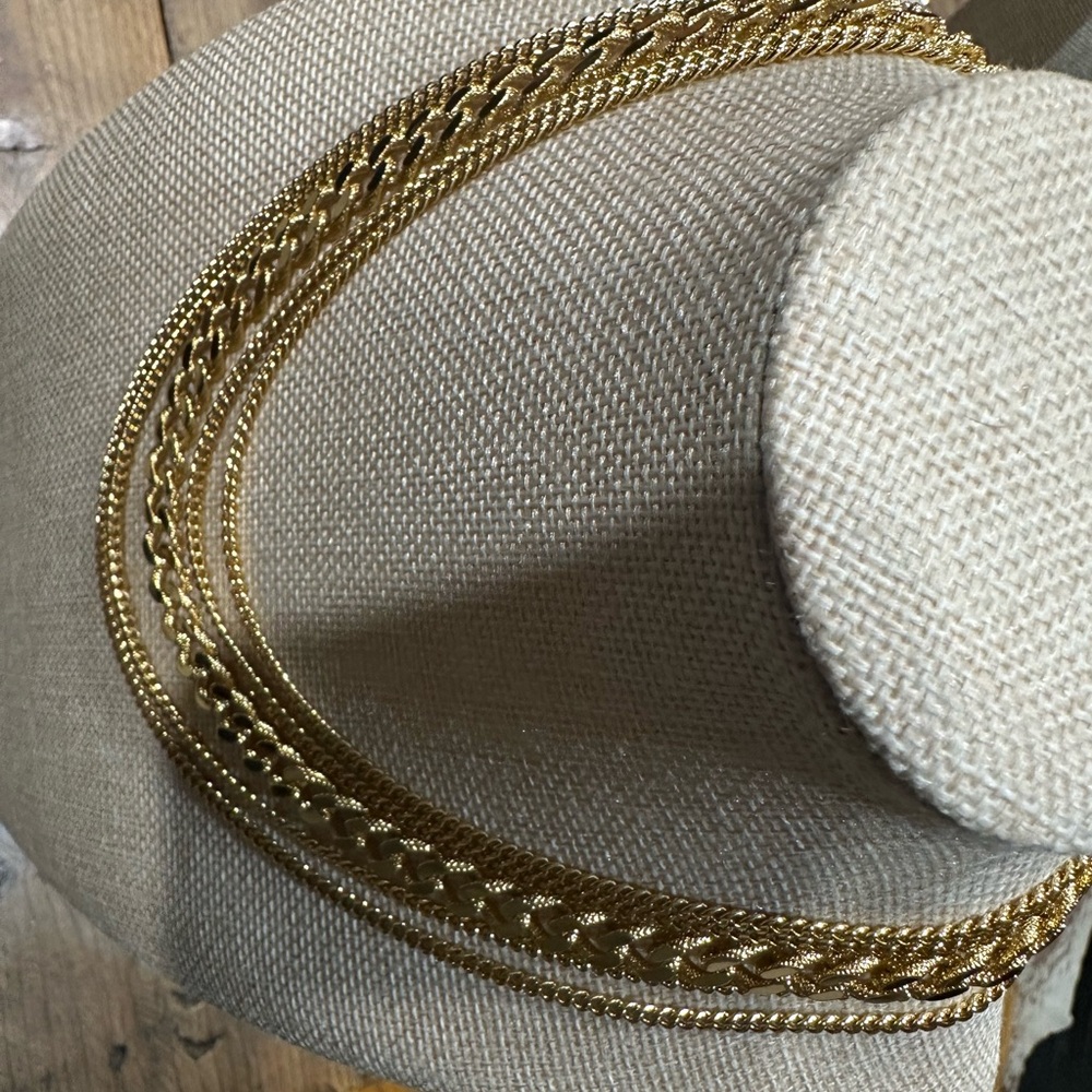 Monet Gold Multi-Strand Necklace - Picture 9 of 16